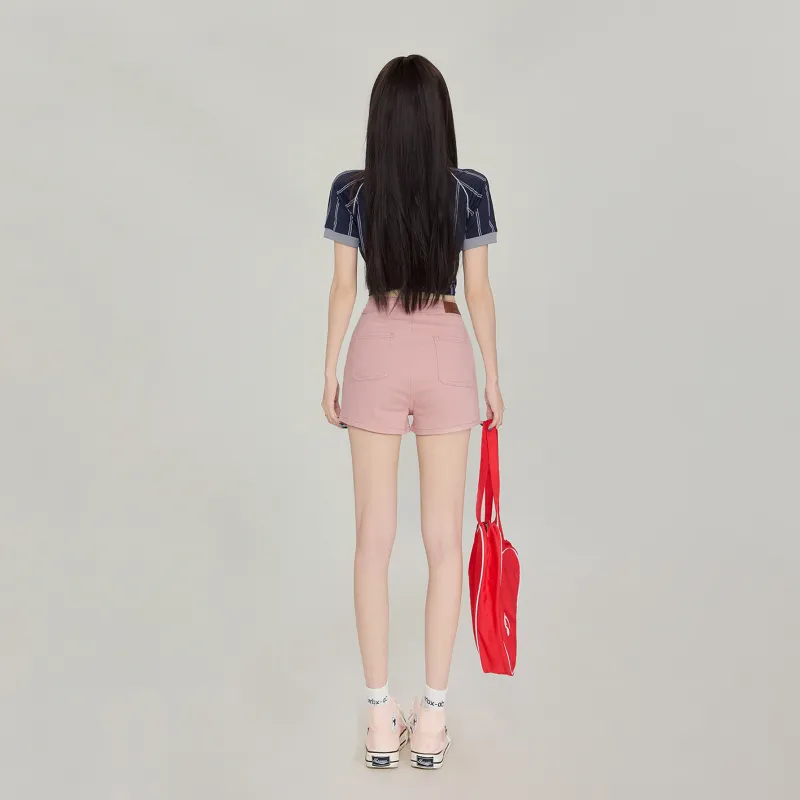 Poyz Denim Shorts Women's Dirty Pink-5