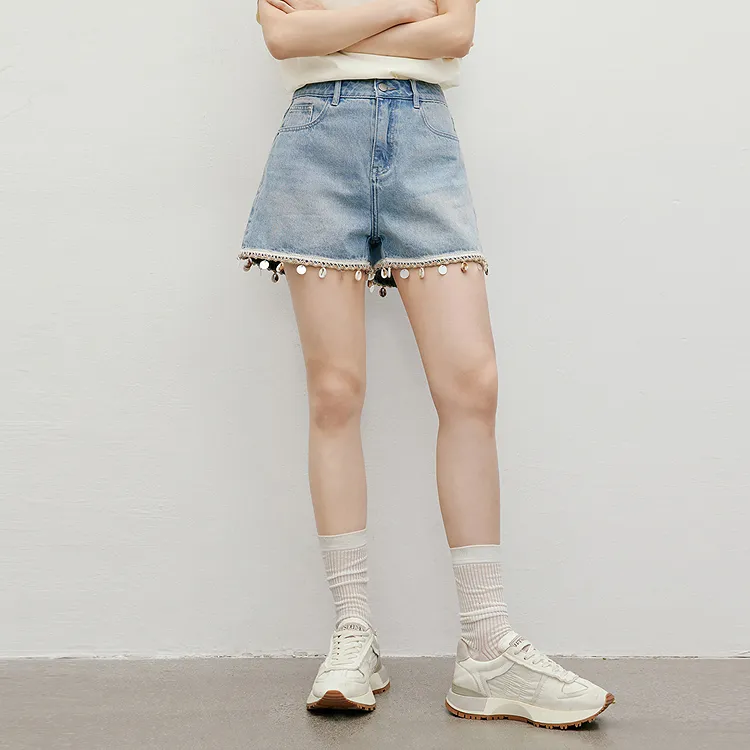 Hopeshow Denim Shorts Women's Denim Blue 071-2