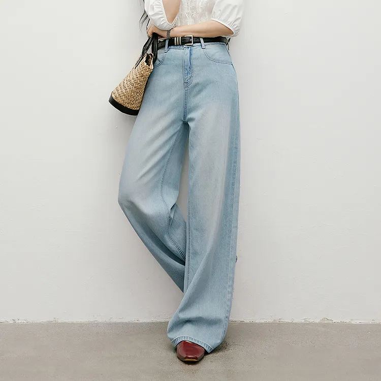 Hopeshow Jeans Women's Light Denim Blue 070-3