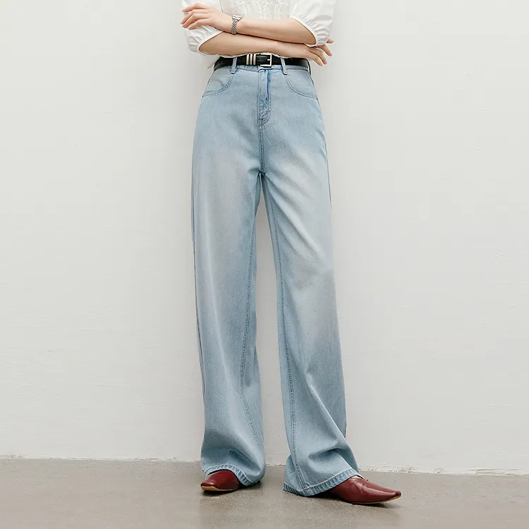 Hopeshow Jeans Women's Light Denim Blue 070-2
