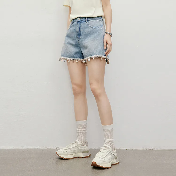 Hopeshow Denim Shorts Women's Denim Blue 071-3