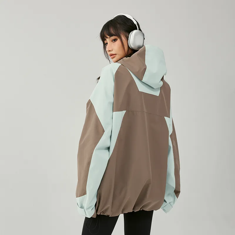 UFZ Jacket Unisex Brown Gray & Fresh Green-3