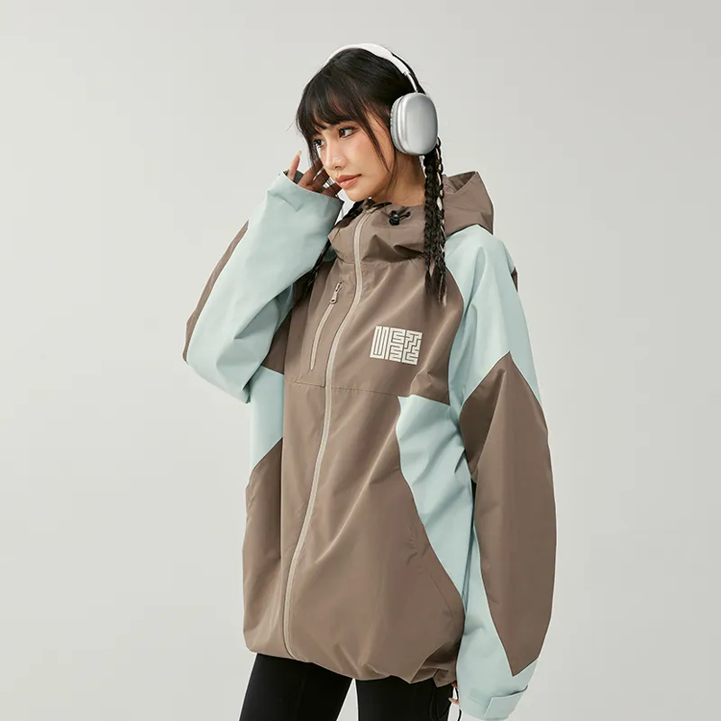 UFZ Jacket Unisex Brown Gray & Fresh Green-2