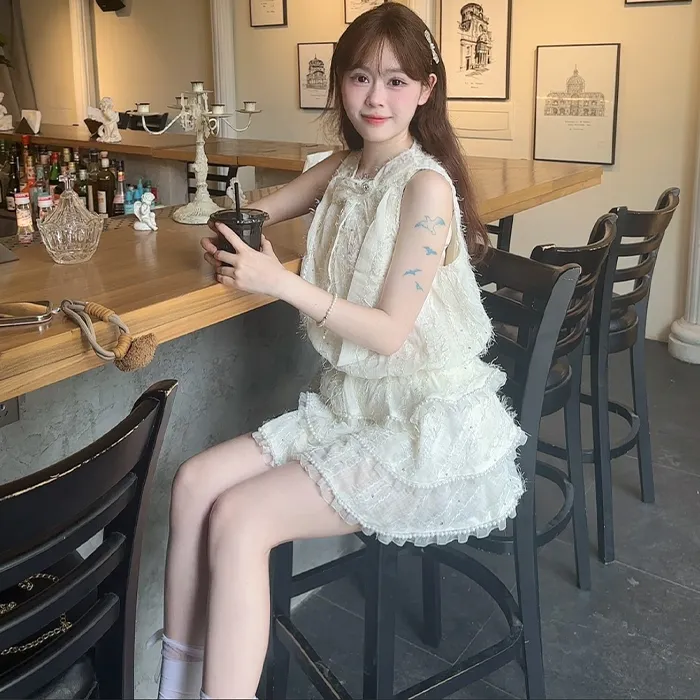 Manekniv Sleeveless Dress Women's White-12