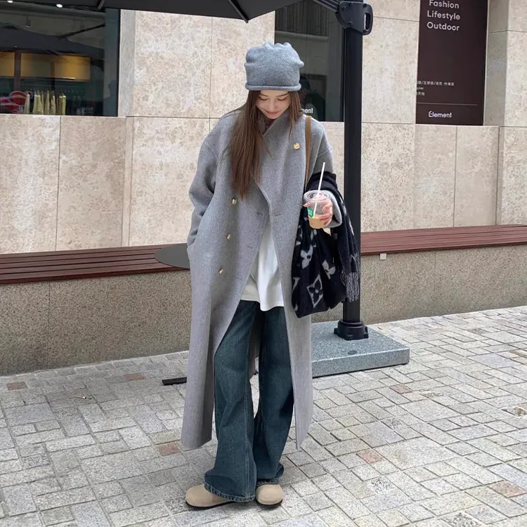 SUNSUNTOWN Coats Women's Gray-4