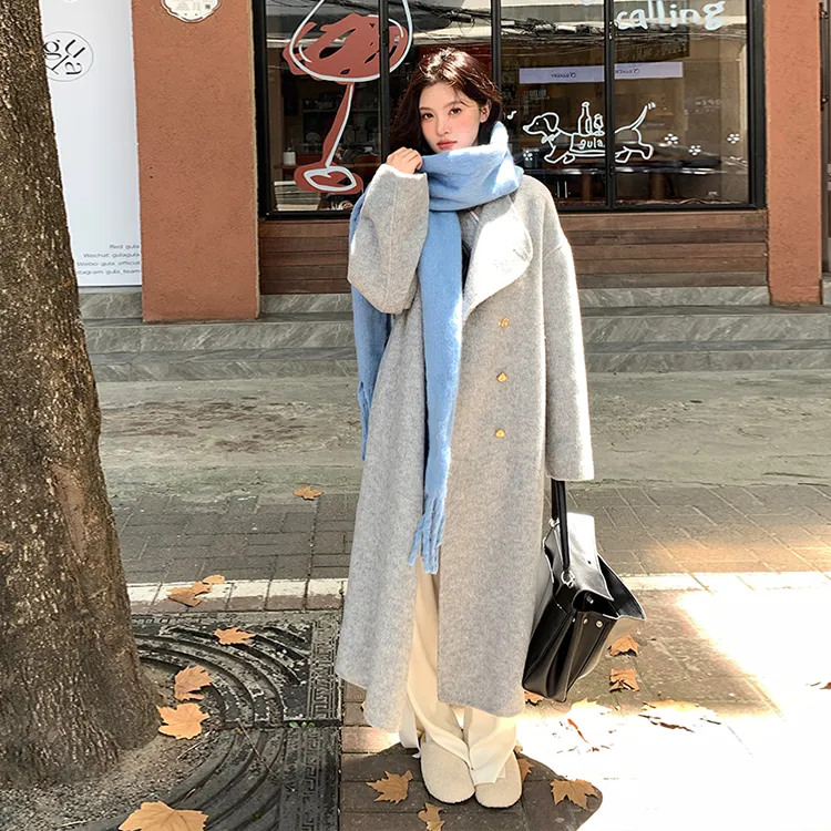 SUNSUNTOWN Coats Women's Gray-2