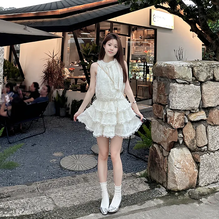 Manekniv Sleeveless Dress Women's White-13