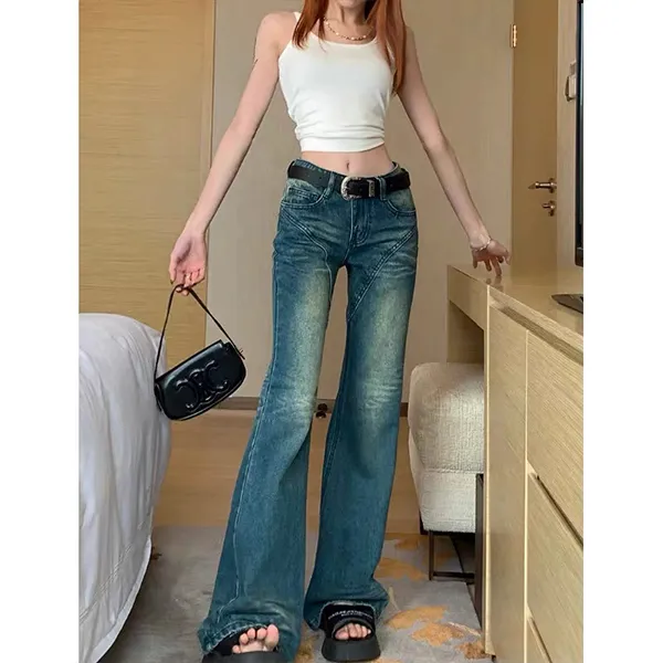 SUNSUNTOWN Jeans Women's Denim Blue-3