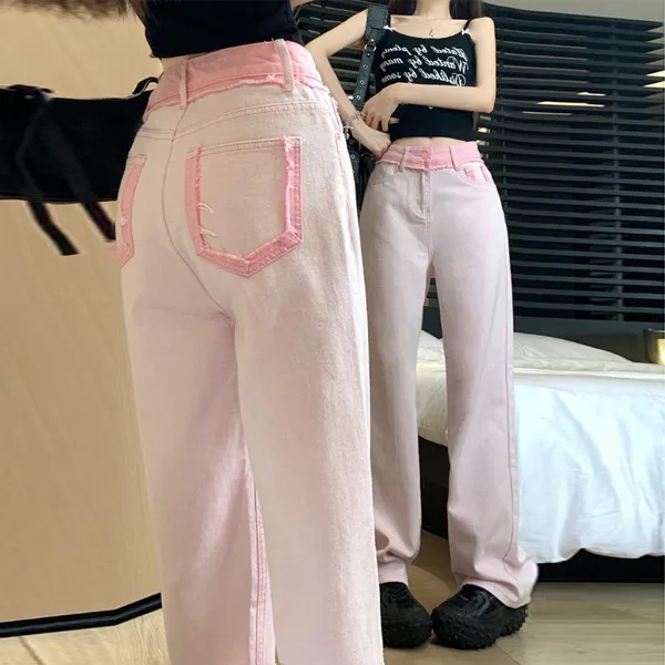 SUNSUNTOWN Jeans Women's Pink-3