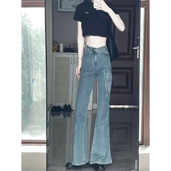 SUNSUNTOWN Jeans Women's Denim Blue-6
