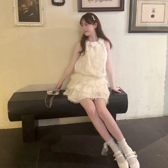 Manekniv Sleeveless Dress Women's White-10