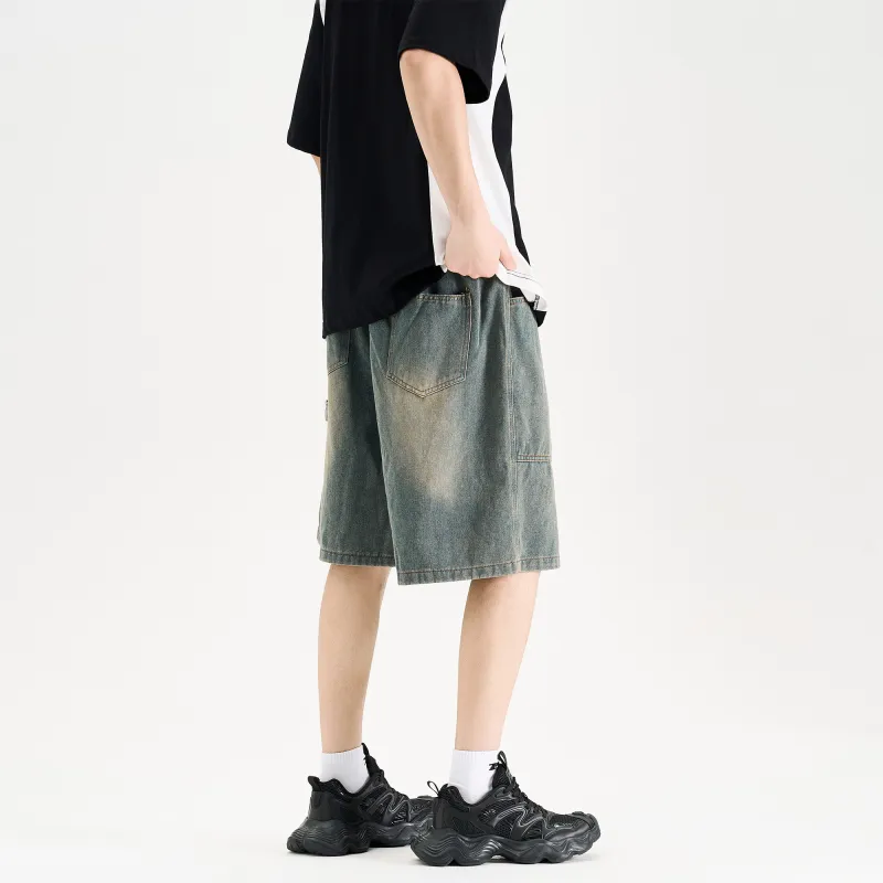 ZMOH Denim Shorts Unisex Blue-5