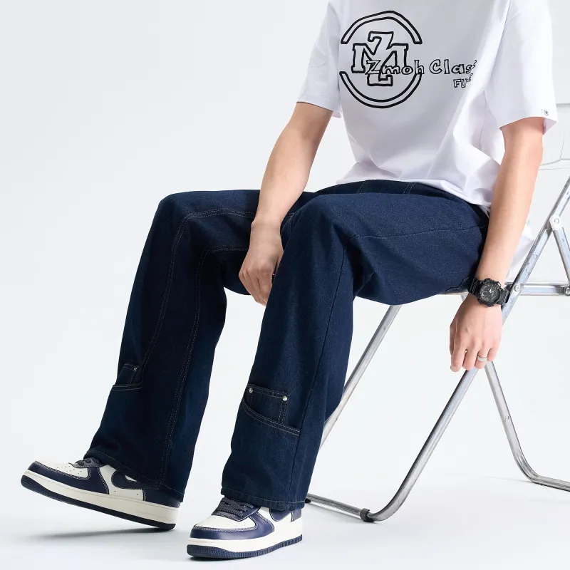 ZMOH Jeans Unisex Blue-5