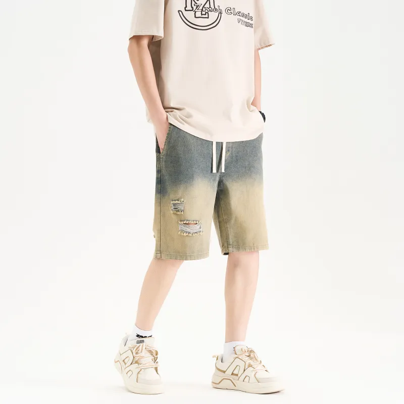 ZMOH Denim Shorts Unisex Couple's-12