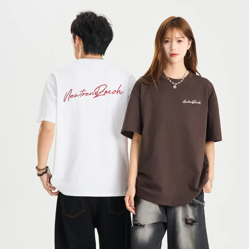 ZMOH Short Sleeved T Shirt Unisex Couple's-17