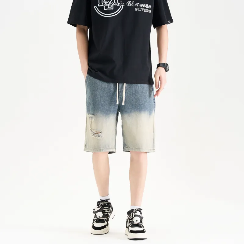 ZMOH Denim Shorts Unisex Couple's-2