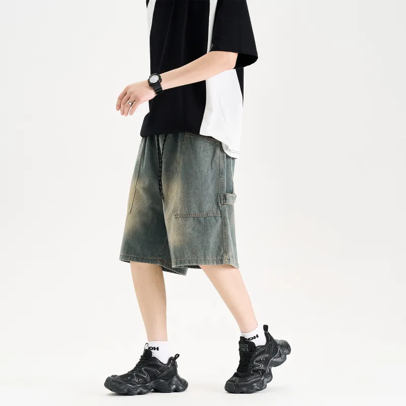 ZMOH Denim Shorts Unisex Blue-3
