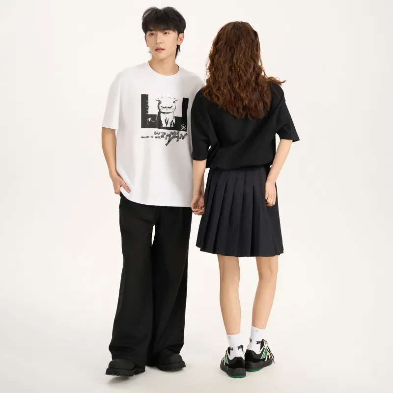 ZMOH Short Sleeved T Shirt Unisex Couple's-4