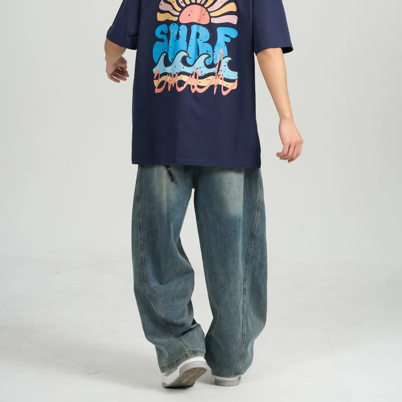 ZMOH Jeans Unisex Blue-3