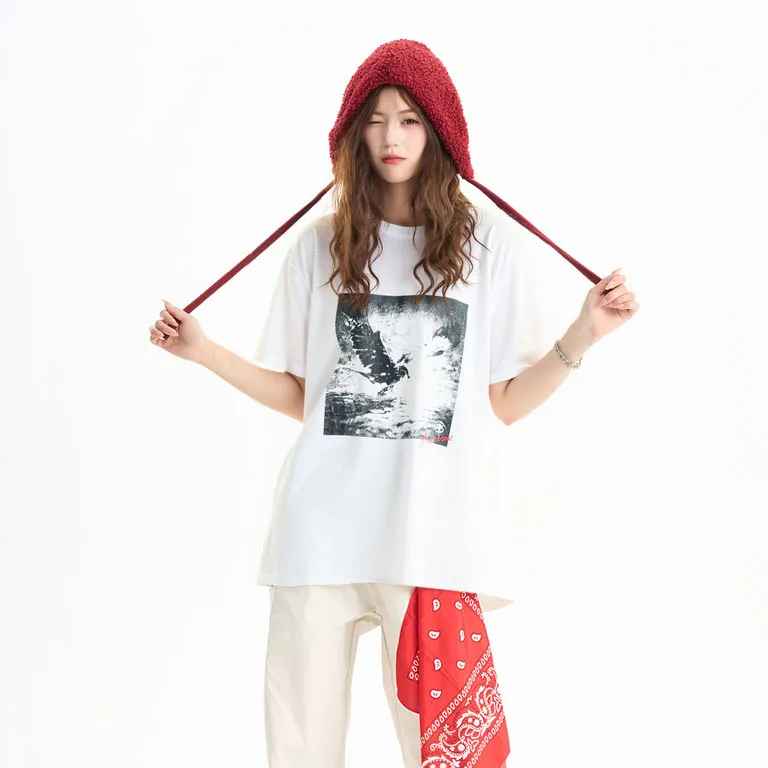 ZMOH T Shirts Unisex White-3