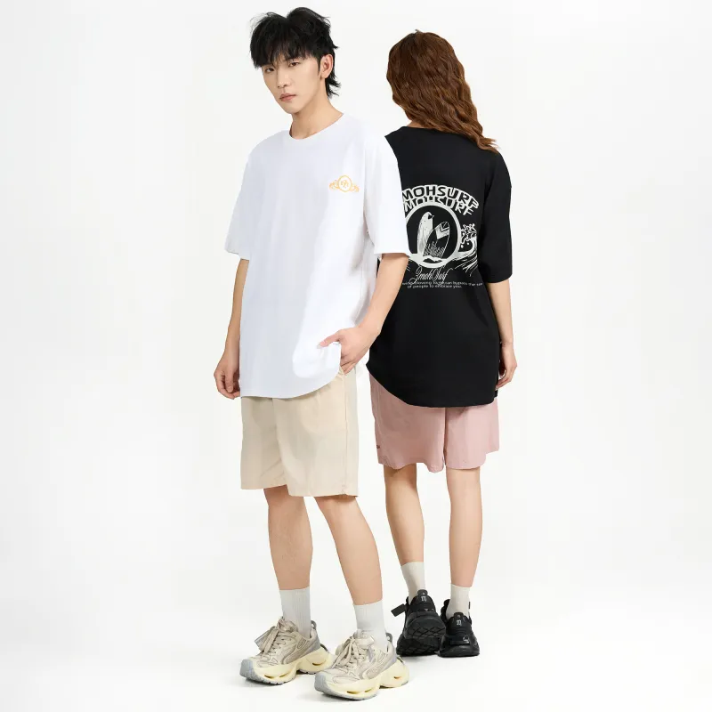 ZMOH Short Sleeved T Shirt Unisex Couple's-5