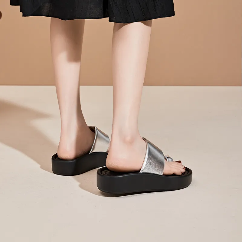 15 MINS Slide Slippers Women's Black/Silver-12