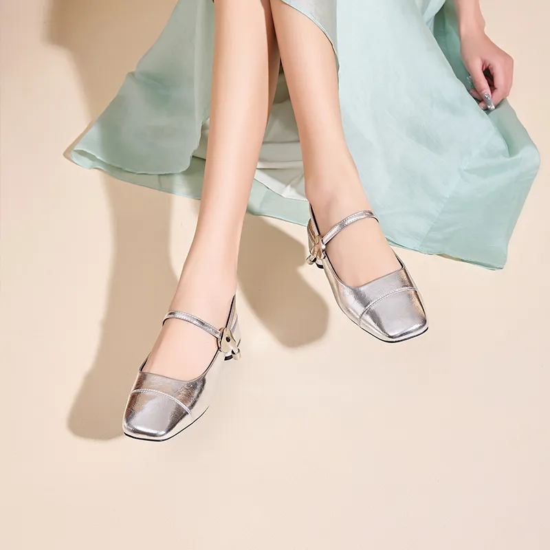 15 MINS Block Heel High Heels 4cm Women's-2
