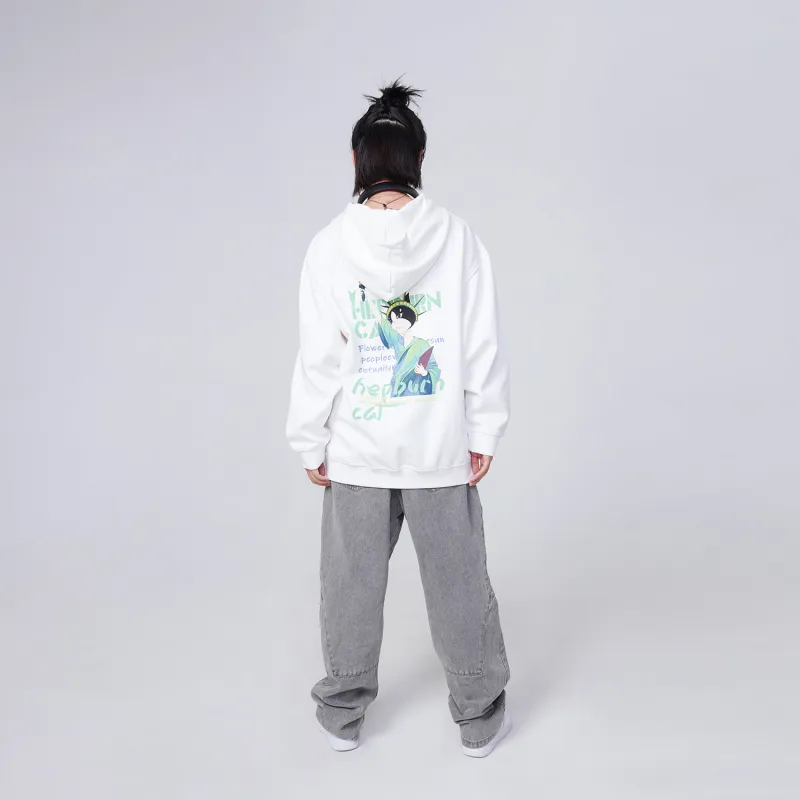 Hepburn Cat Sweatshirt Sets Unisex-8