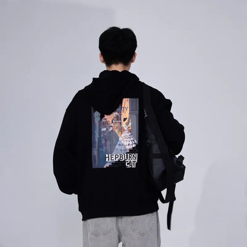 Hepburn Cat Sweatshirts Unisex-3