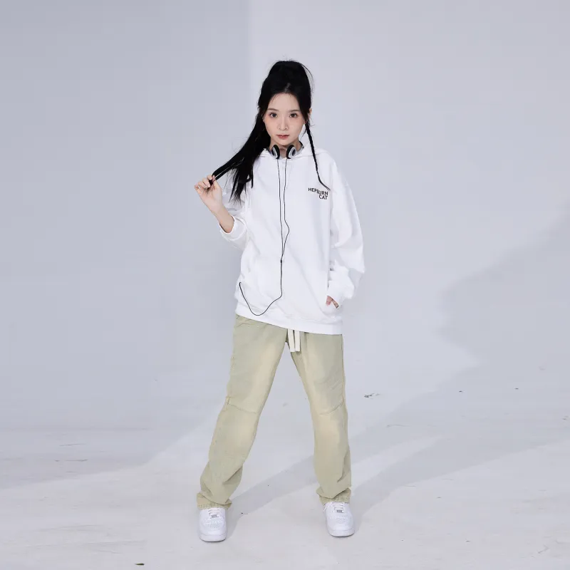 Hepburn Cat Sweatshirt Sets Unisex-19