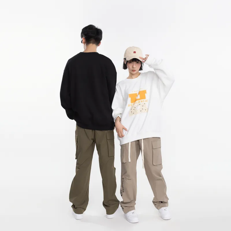 Hepburn Cat Sweatshirt Sets Unisex-4