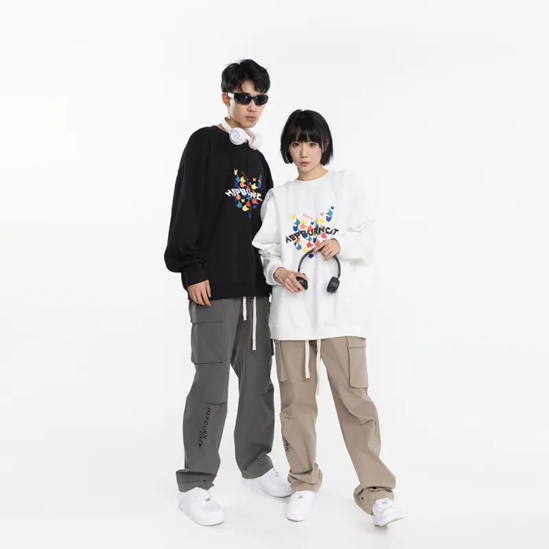 Hepburn Cat Sweatshirt Sets Unisex-20