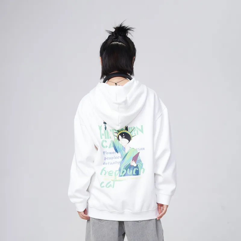 Hepburn Cat Sweatshirts Unisex-10