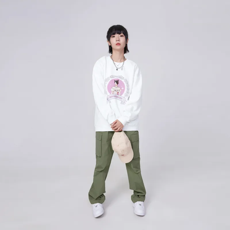 Hepburn Cat Sweatshirt Sets Unisex-2