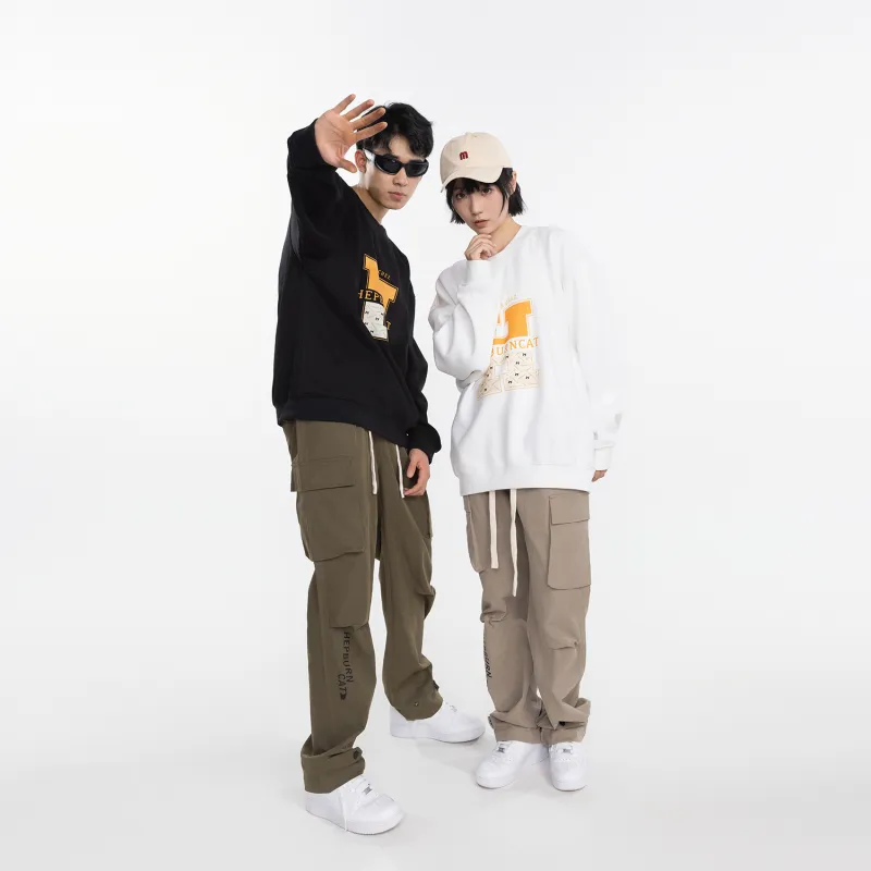 Hepburn Cat Sweatshirt Sets Unisex-18