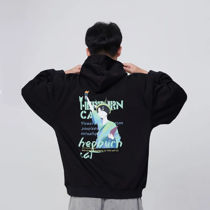 Hepburn Cat Sweatshirt Sets Unisex-2