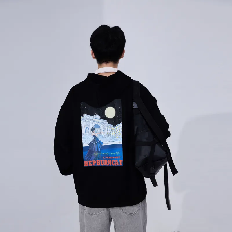 Hepburn Cat Sweatshirts Unisex-3