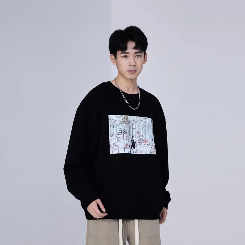 Hepburn Cat Sweatshirt Sets Unisex-6
