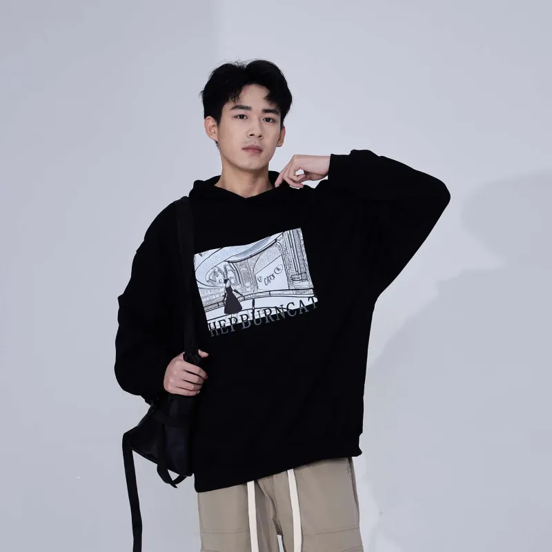 Hepburn Cat Sweatshirts Unisex-5