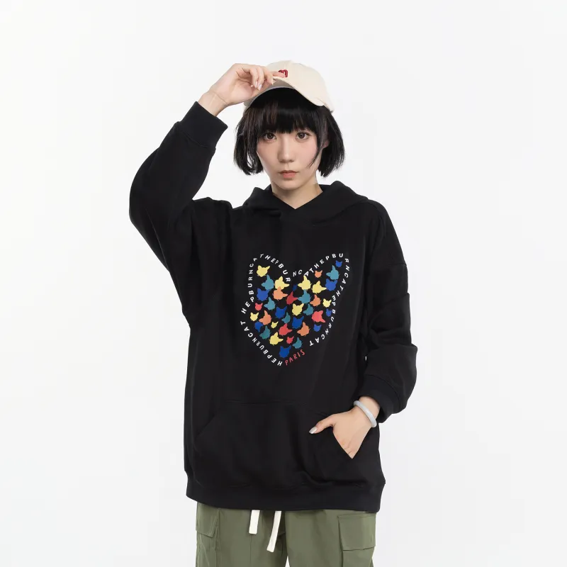 Hepburn Cat Sweatshirt Sets Unisex-25