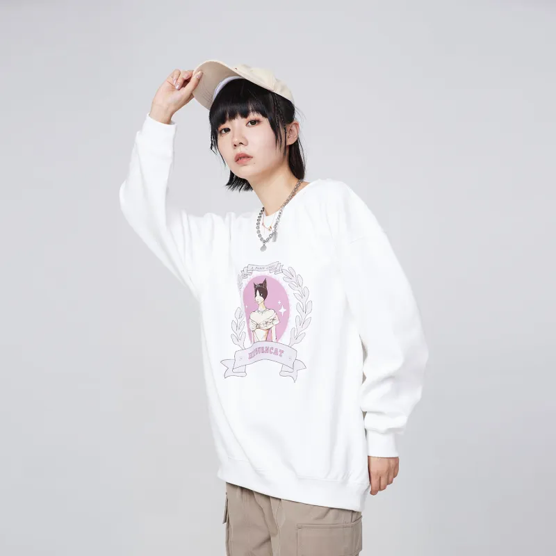 Hepburn Cat Sweatshirts Unisex-2
