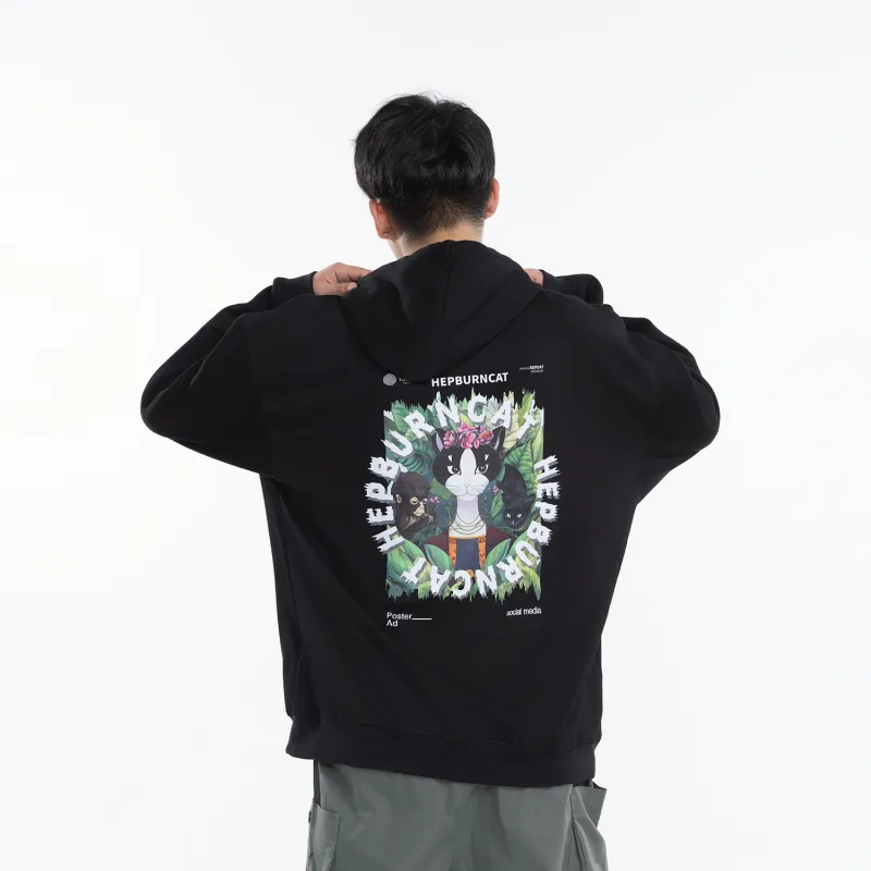 Hepburn Cat Sweatshirt Sets Unisex-16