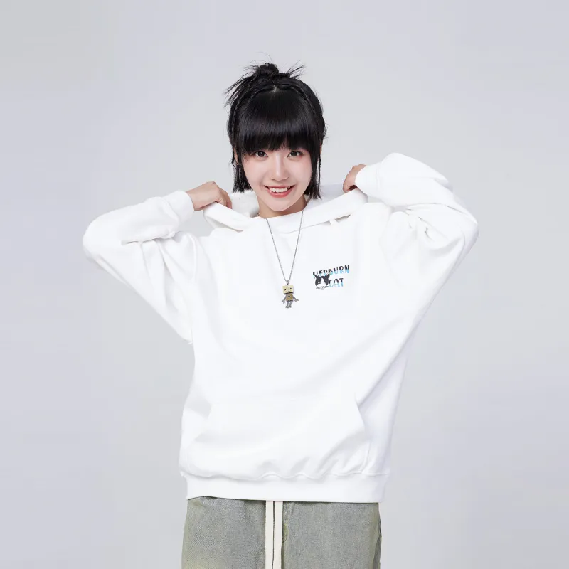 Hepburn Cat Sweatshirt Sets Unisex-11