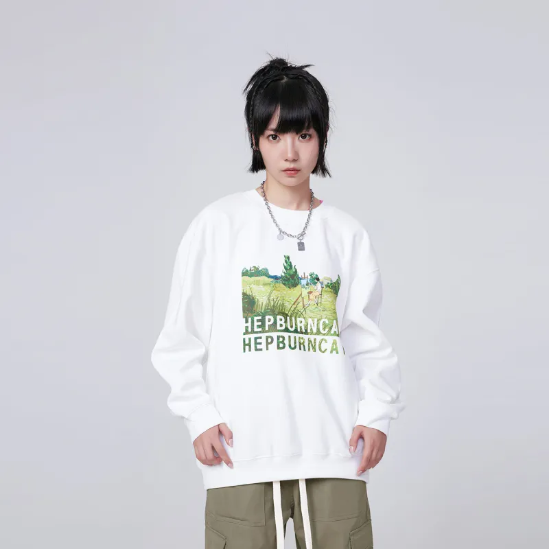 Hepburn Cat Sweatshirt Sets Unisex-7