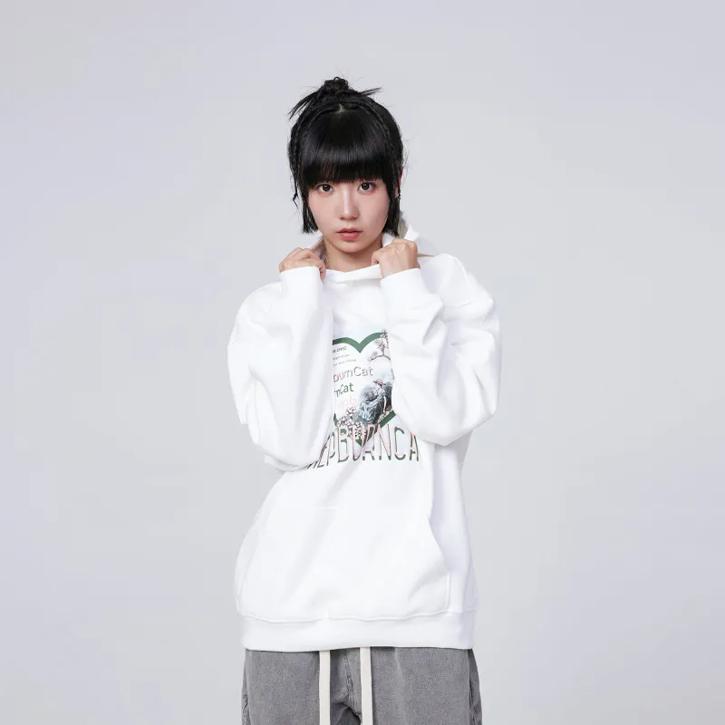 Hepburn Cat Sweatshirt Sets Unisex-9