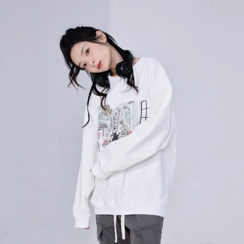 Hepburn Cat Sweatshirt Sets Unisex-13