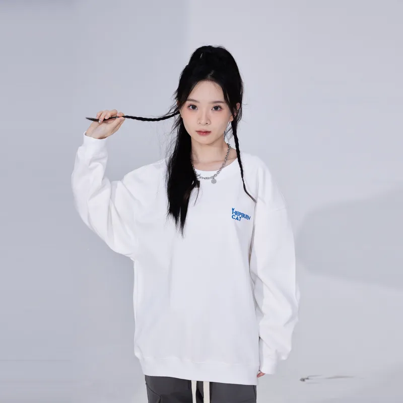 Hepburn Cat Sweatshirt Sets Unisex-3