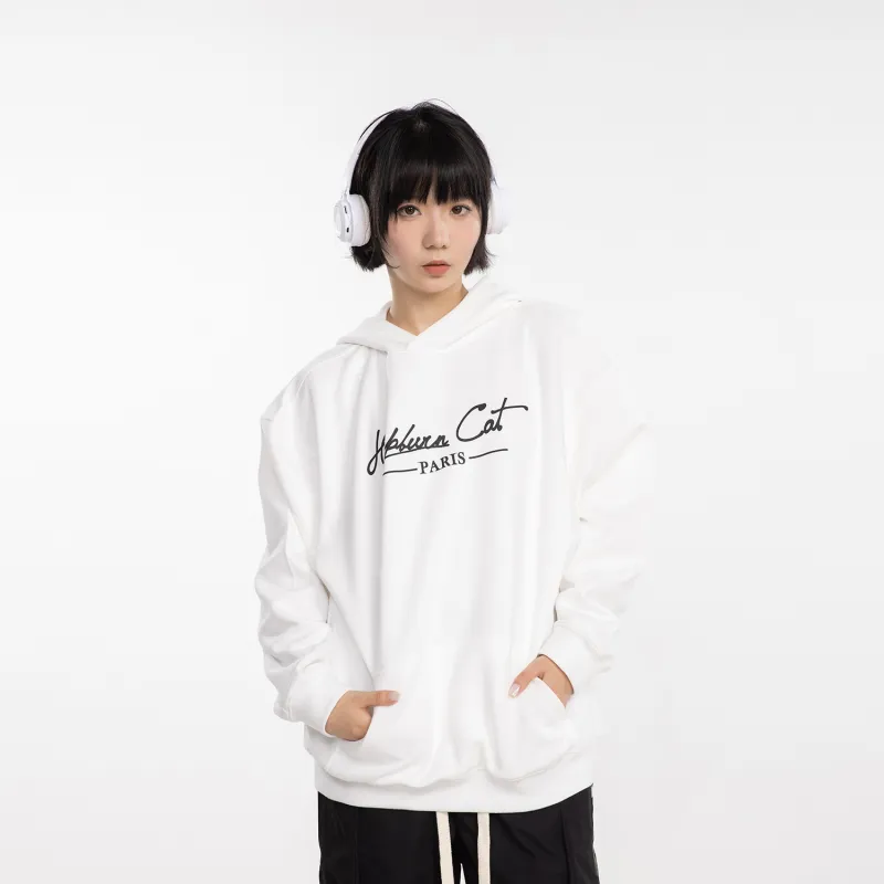 Hepburn Cat Sweatshirt Sets Unisex-4