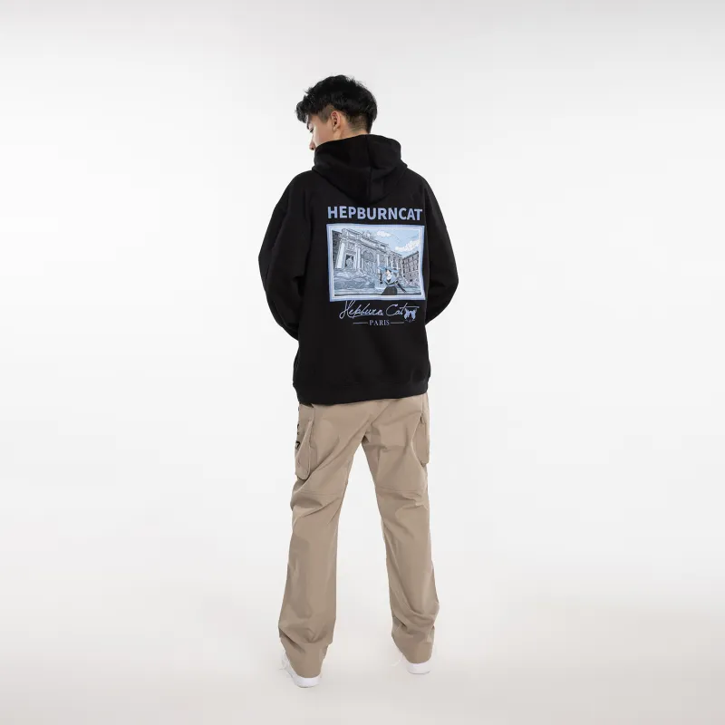 Hepburn Cat Sweatshirt Sets Unisex-21