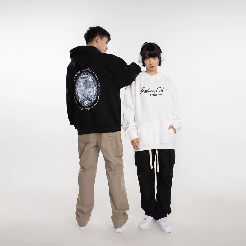 Hepburn Cat Sweatshirt Sets Unisex-15